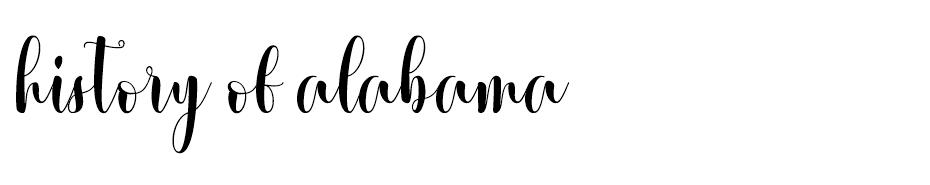 History of Alabama  font